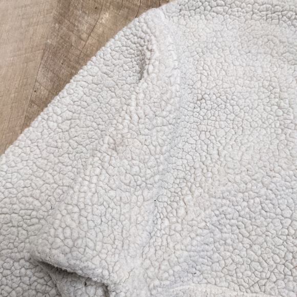 American Eagle Outfitters White Sherpa Half Zip Sweater - Picture 5 of 13